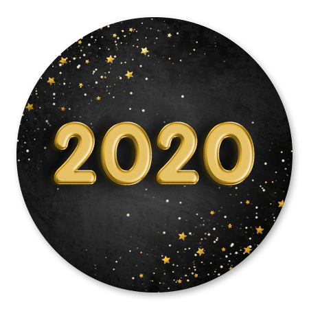 Folieballon 2020 met sterren